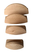 Charger l'image dans la galerie, Bouton Demi Lune bombée en chêne massif (massive oak) diamètre de 60 à 150mm / 2,36" à 5,9"