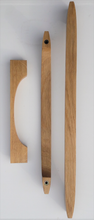 Charger l'image dans la galerie, Poignée effilée en chêne massif (massive oak) longueur 200mm à 400mm / 7,87" to 15,75"
