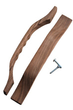 Charger l'image dans la galerie, Poignée plate en noyer massif (massive walnut) longueur 250mm / 9,84"