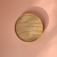 Etagère murale circulaire en chêne massif (massive oak) diamètre 160mm (6,3