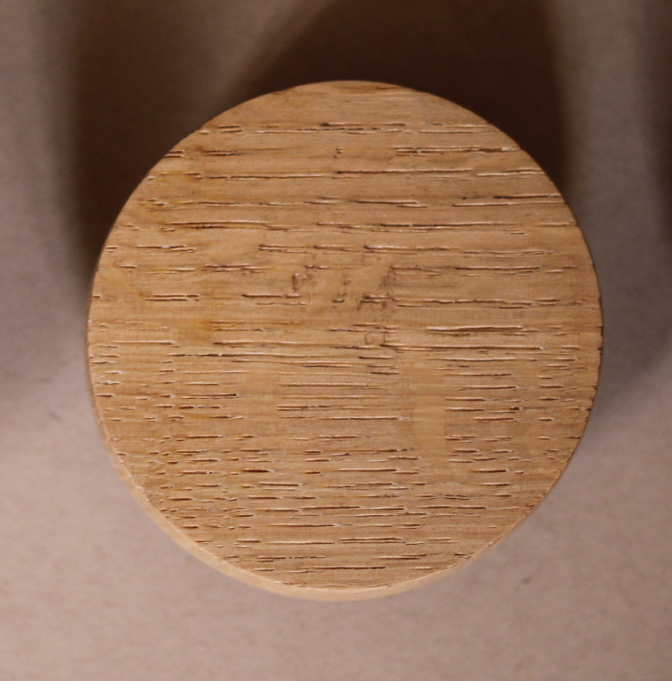 Bouton / Poignée de meuble conique en chêne massif (massive oak) diamètre 40mm / 1,57
