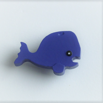 Bouton de meuble Baleine peint avec relief Touch3D