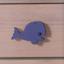 Charger l&#39;image dans la galerie, Bouton de meuble Baleine peint avec relief Touch3D
